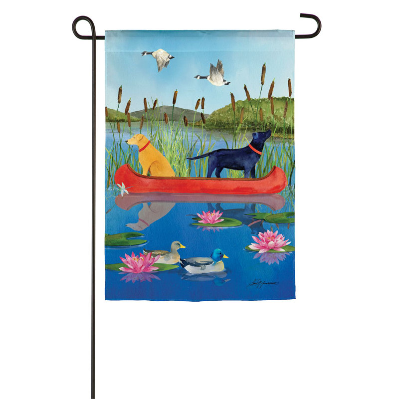 Drapeau de jardin 2 côtés 10 x 6 en polyester lake life labs