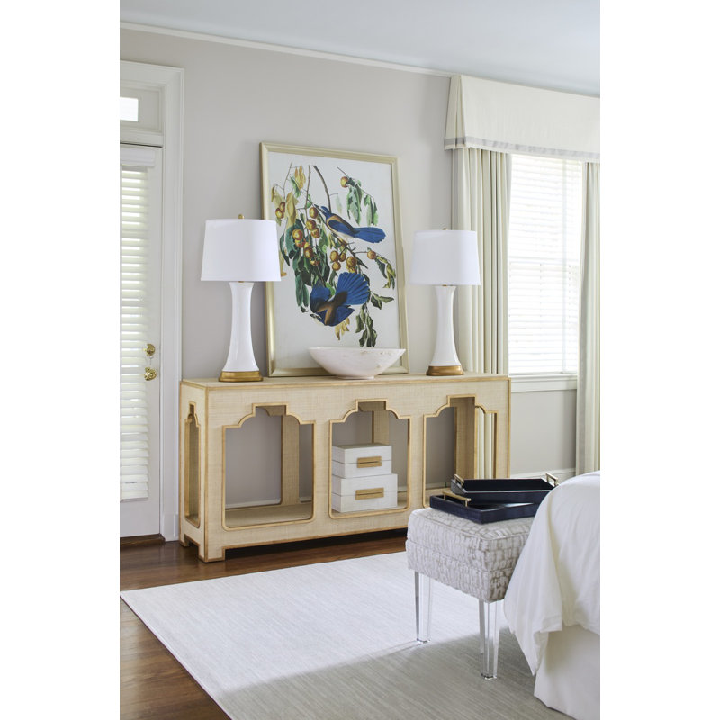 Table Lamp, Beige/Brass