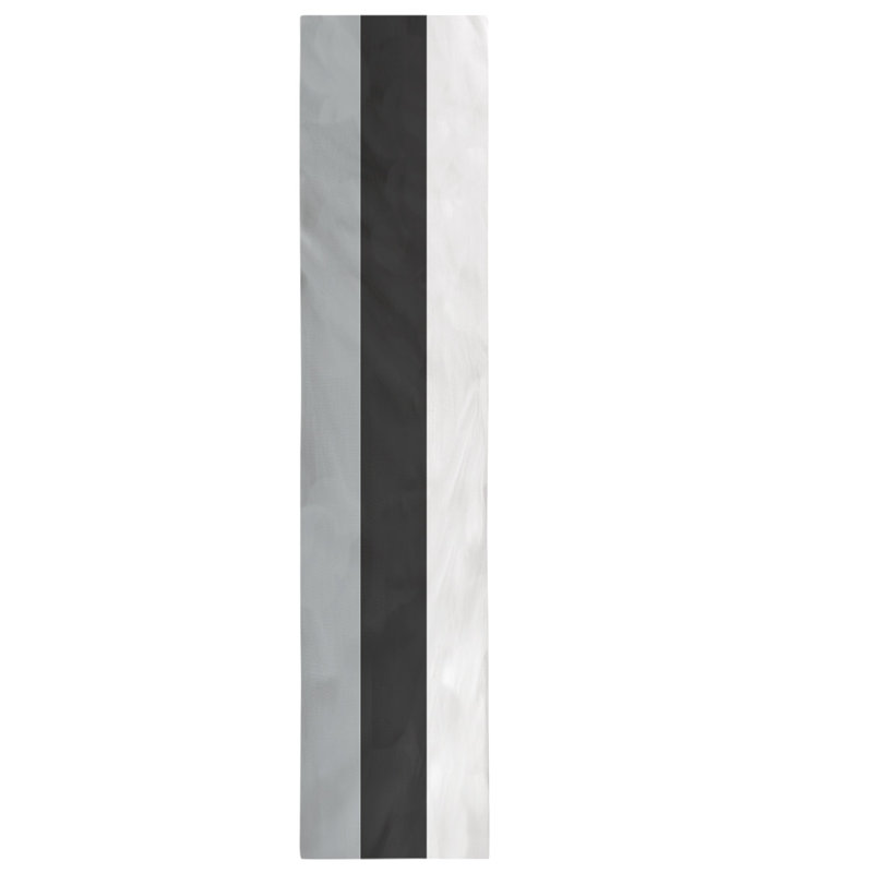 Las Vegas Football Stripes Table Runner, 90" L x 16" W, Gray/Black, Cotton Blend