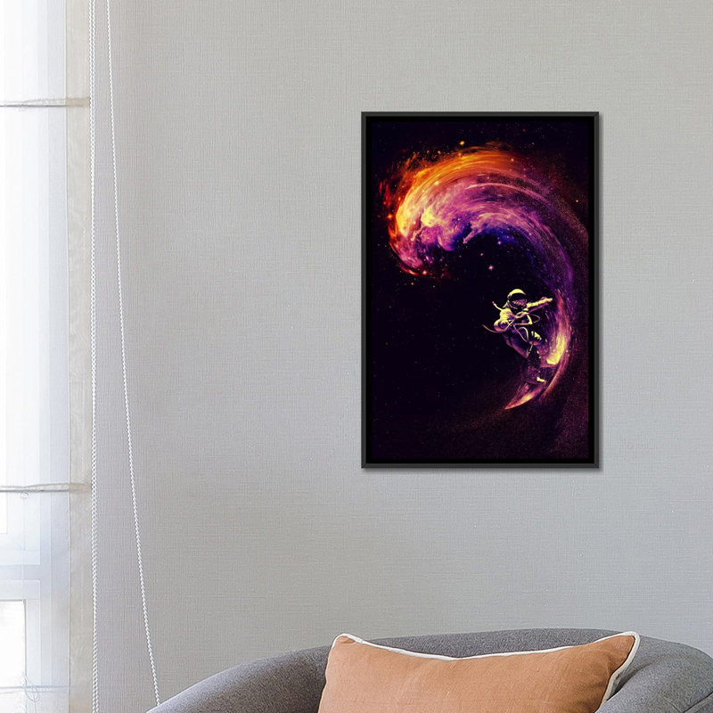 Espace surfer par l’art mural sur toile Nicebleed, H 18 po x l 26 po x P 1,5 po, Toile tendue, Pas de tapis