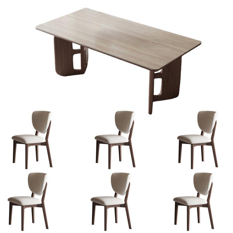 Ensemble de table de salle à manger simple européen moderne, H 29,5 po x L 63 po x l 31,5 po