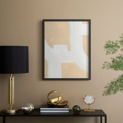 Neutral Winding Paths II Framed Print - Solid Wood
