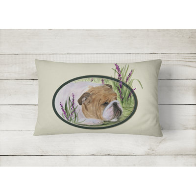 English Bulldog Outdoor Reversible Throw Pillow