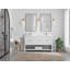 Meuble-lavabo double 60 po avec plateau en quartz Catalina