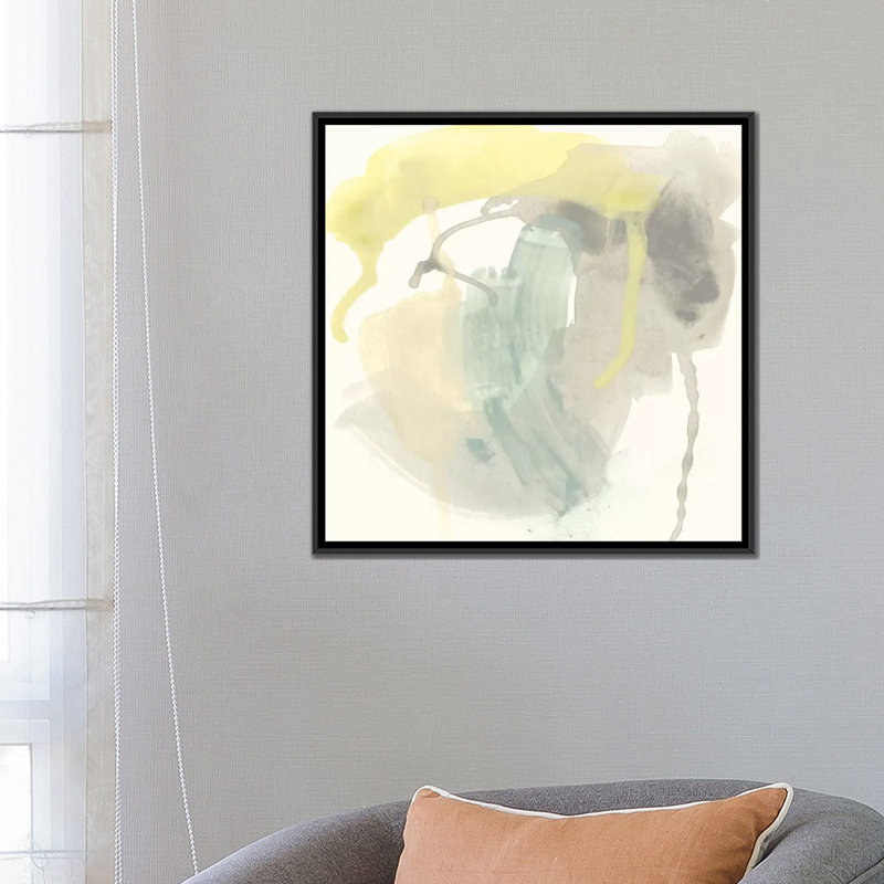 « lunaire + iv », reproduction sur toile, H 26 po x l 26 po x P 1,5 po, Toile avec cadre noir, Pas de tapis