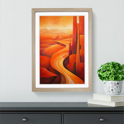 Desert Abstract - Single Picture Frame Print on Wood