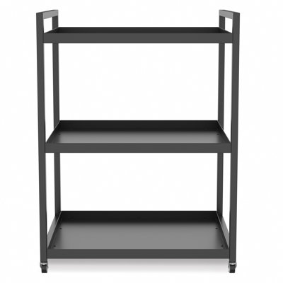 3-tier Utility Cart With Wheels Outdoor Rolling Metal Storage Organizer