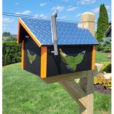 Amish Mailbox, Handmade, Birds Design Barn Style