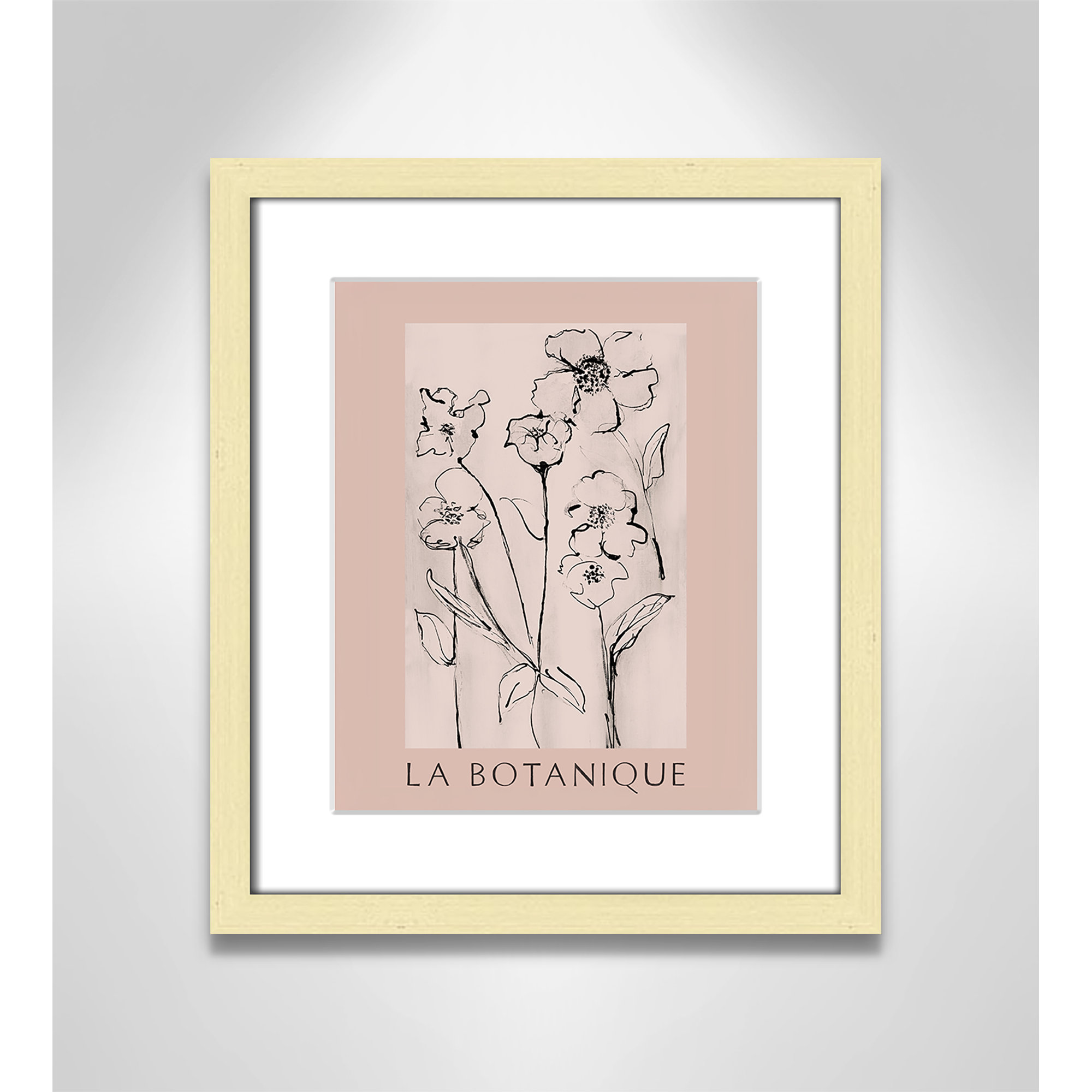 Botanical Poster Collection " La Botanique " by Susan Jill, 15" H x 13" W x 1.25" D, Gold Single Picture Frame, Yes