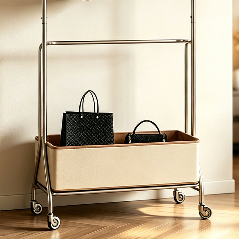 Portemanteau en acier inoxydable, Beige
