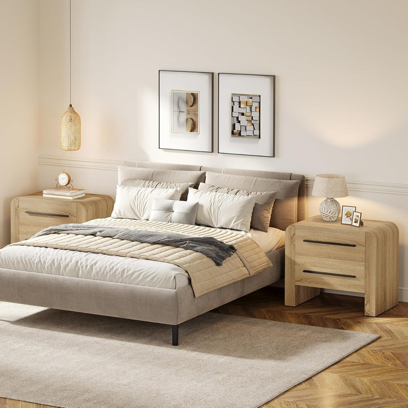 70.15 cm W Particle Board Bedside Table