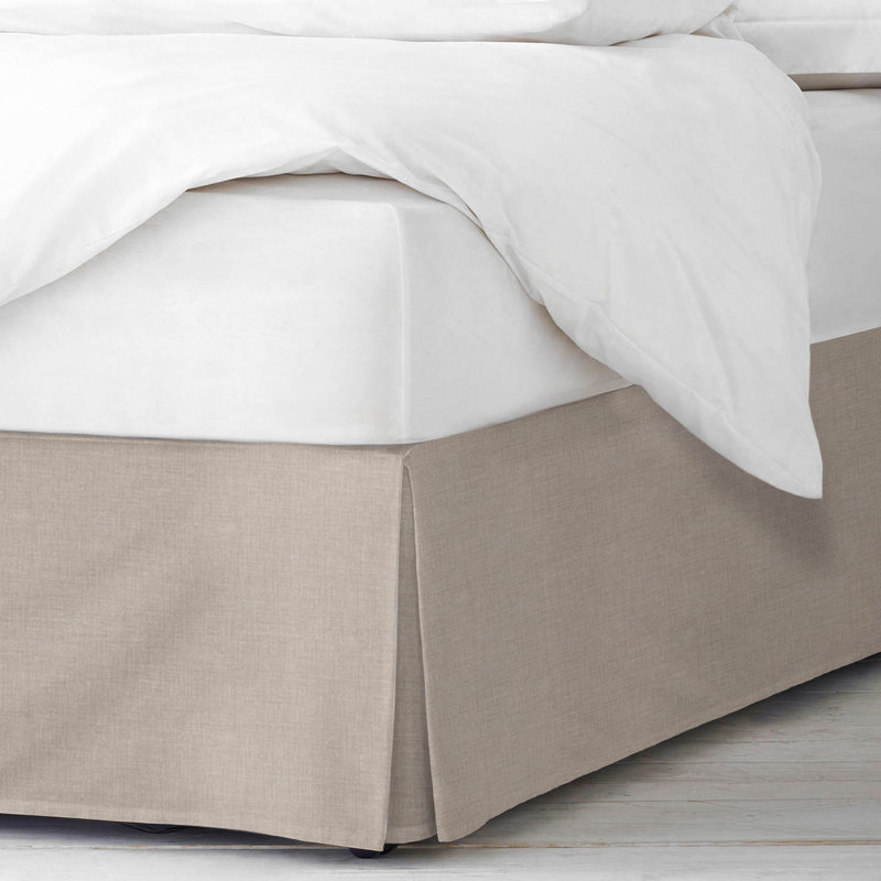 Shay Solid Natural Cotton Bedskirt, California King, 15"