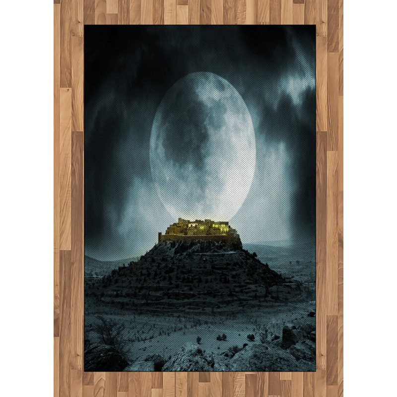 Night Sky High Density Long Fiber Poly Threads Decorative Area Rug Carpet, Rectangle 4' x 5'8"