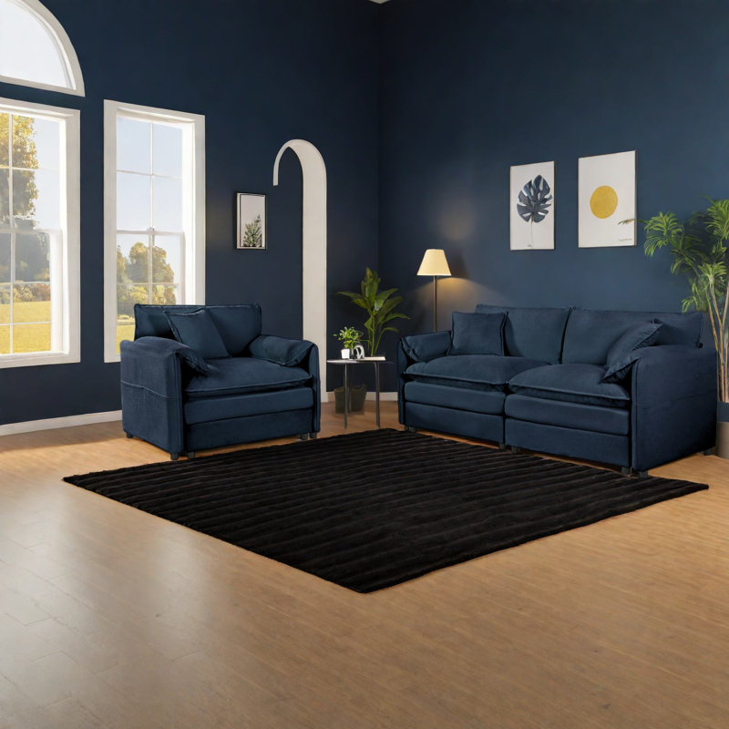 Luxury Modular Sofas In Chenille, Modern Design For Versatile Spaces