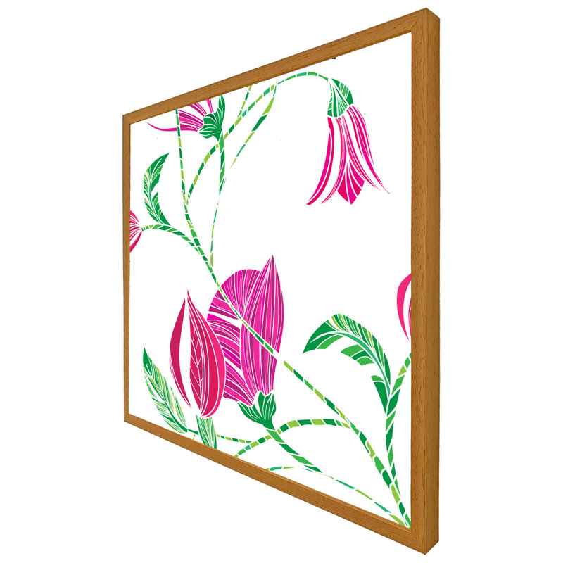 Evodio Tulips - Single Picture Frame Print, 31cm H x 31cm W x 4cm D, Oak Framed