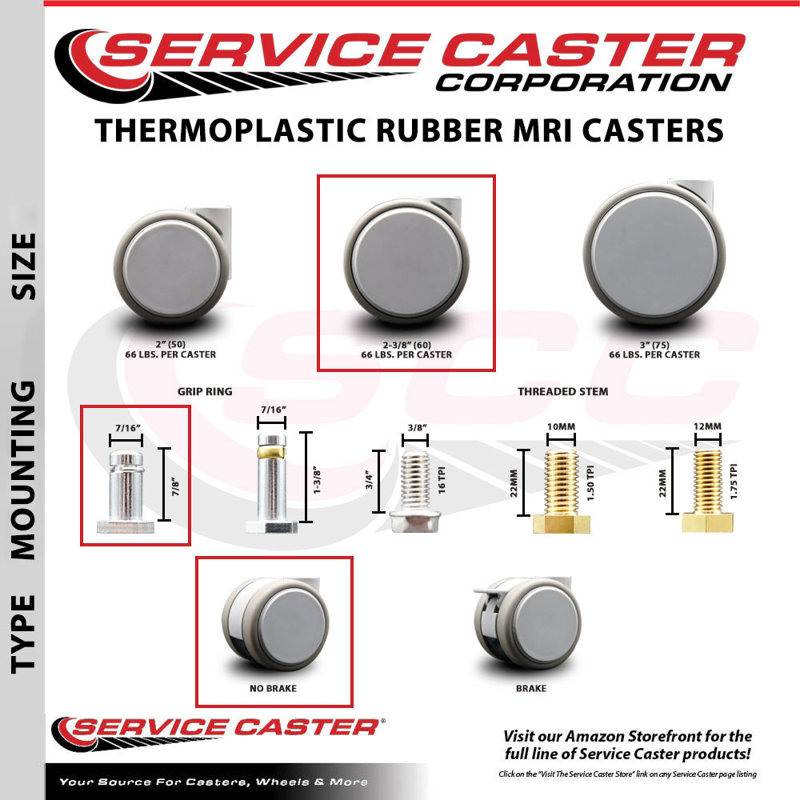 2.37 MRI Safe 7/16" Grip Ring Stem