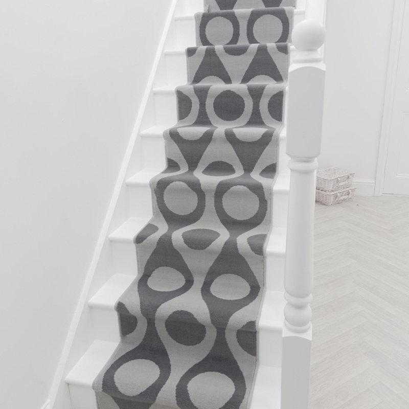 Stair Runner Geometric Shapes Area Rug, Stair Runner 60 x 690 cm