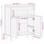 60cm Solid Wood Sideboard