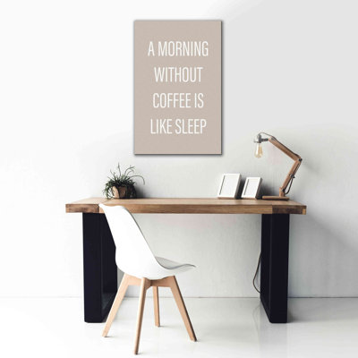«Sans café» par Design Fabrikken, estampe numérique sur toile