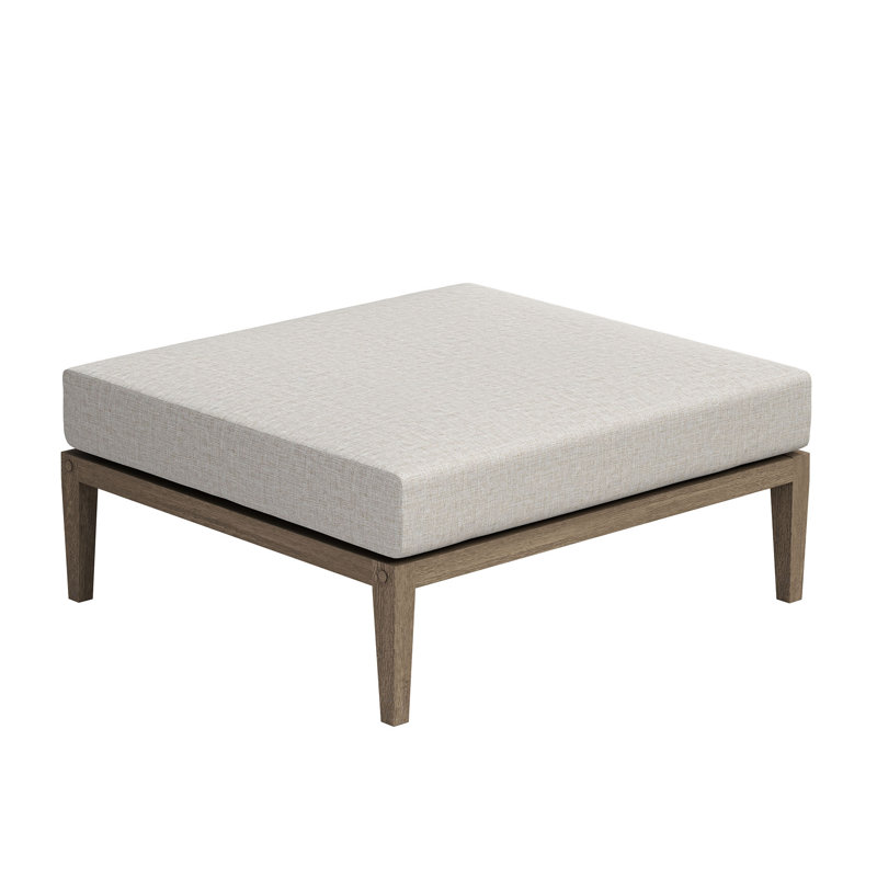 Repose-pieds d'extérieur en teck Northlake, Beige