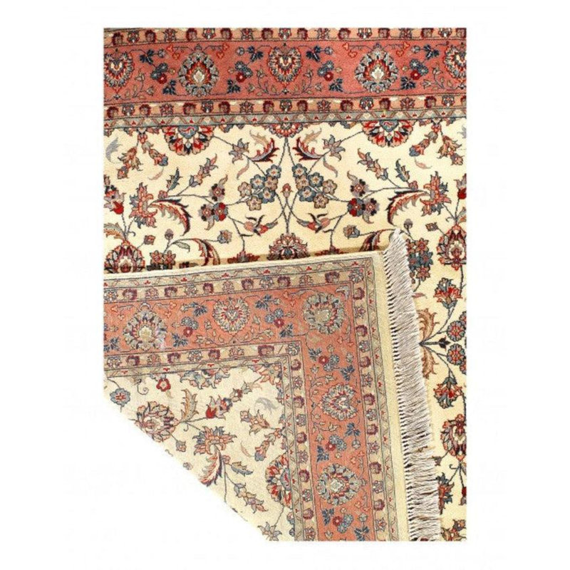 Tapis oriental ivoire / rouge noué à la main Robleh