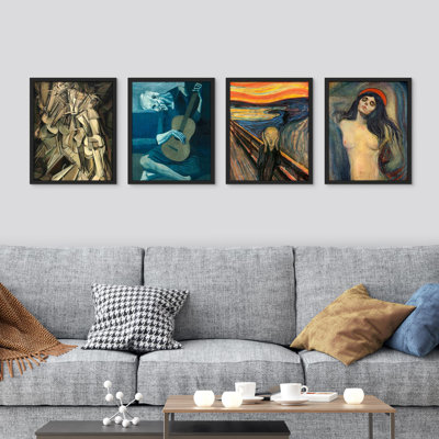 " Edvard Munch And Picasso Portrait Gallery " 4 - Pieces