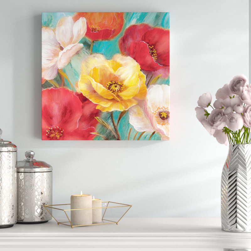 " Jardin De Primavera ", Wrapped Canvas, 16" H x 16" W x 1.5" D