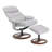 Upholstered Manual Swivel Recliner with Ottoman - 360° Swivel, 132° Recline-2016232691
