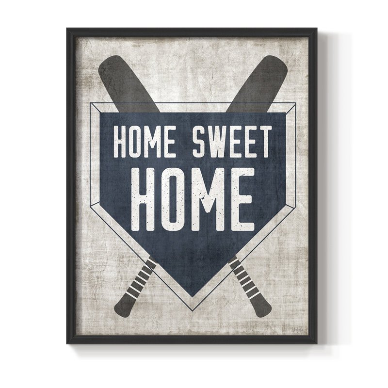 Impression encadrée Home Sweet Home Base - bois massif, Noir, noir, noir, noir, H 30 po x l 24 po