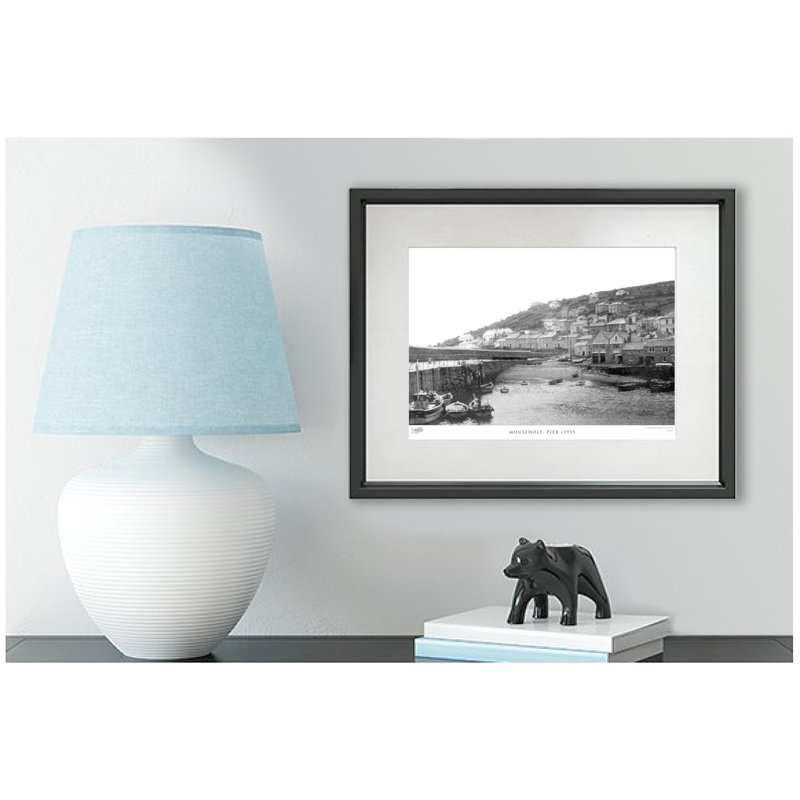 Mousehole, Pier C1955 - Single Picture Frame Print, 60cm H x 80cm W x 2.3cm D