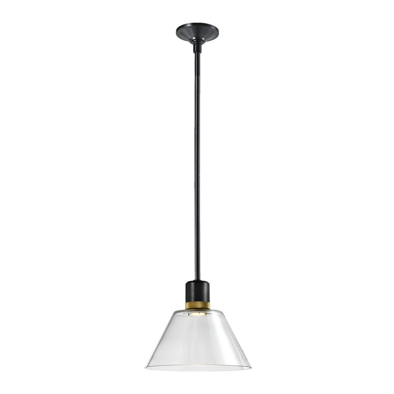 Zigrina Pendant, Satin Brushed Black/Aged Brass