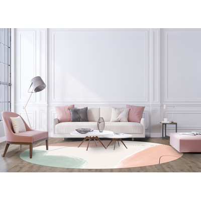Achouhada Vinyl Machine Printed Area Rug