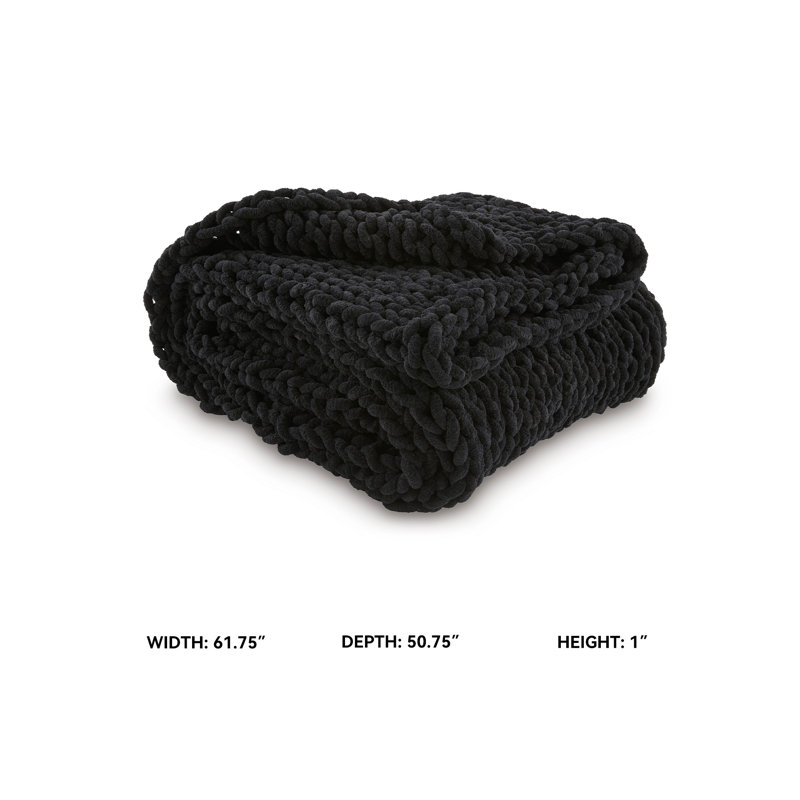 Chaddon Throw (Set Of 3), Black