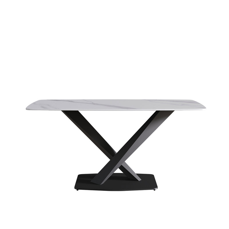 Table de salle à manger 63 "63 pi., H 29,53 po x L 63 po x l 31,5 po, Blanc antique