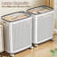 Panier à linge à roulettes sans couvercle JOYBOS, grand bac de rangement pour vêtements sales en plastique ventilé, gris clair-2050747629