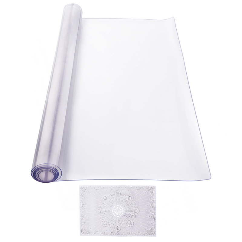 PVC Table Protector 42X60 Inch Clear Plastic Desk Protector 2.0Mm Thick, 3.94" H x 44.49" W x 3.54" D