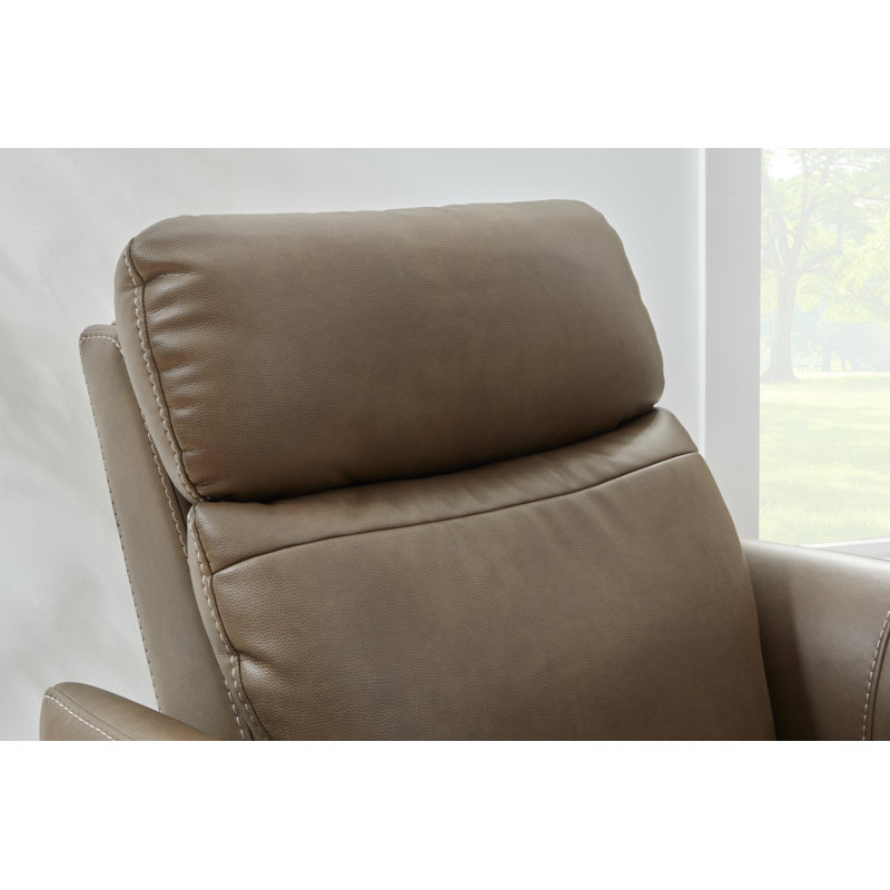 Athena Power Rocking Recliner With Power Headrest, Power Lumbar, Heat & Massage, Brown