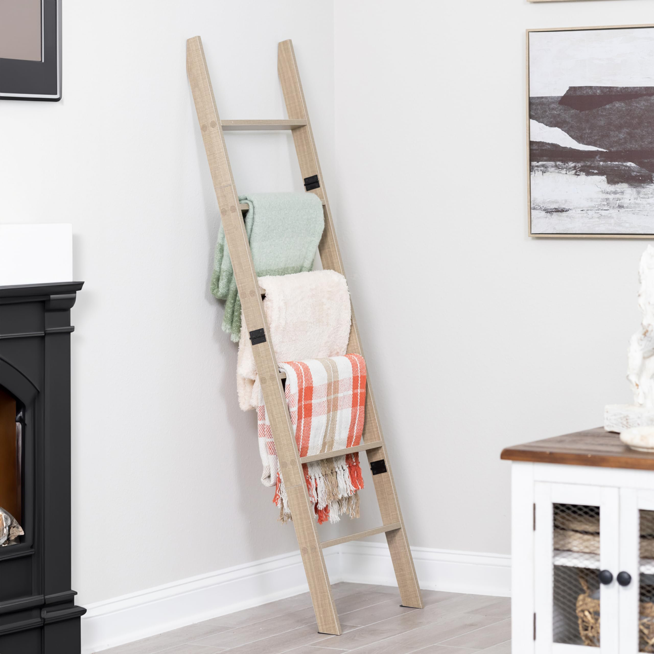 Gracie Oaks Blanket Ladder For Living Room And Bedroom, 6-Tier Wall ...