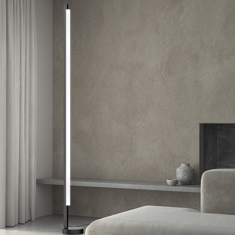 Keel™ LED Floor Lamp, Bright Satin Aluminum