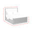 Picket House Furnishings Sutton Grand lit UPH avec tissu blanc en brun foncé-1300429438