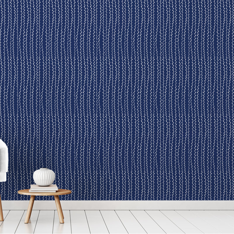 Panneau de papier peint Croswell, L 24 po x L 96 po, Bleu