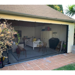 Pare-brise pour garage, abri d'auto, patio couvert, Breezeway, porche avec cadre en aluminium bronze