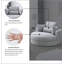 Grand fauteuil rond club pivotant gris-1059113635