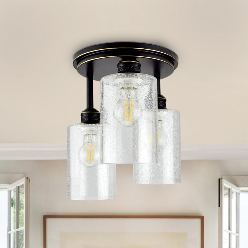 Plafonnier semi-encastré 3 lumières 9,64 po Cheneyville