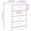 Solid Wood Single Storage Cabinet ( 85cm H x 60cm W x 51cm D)-389986500