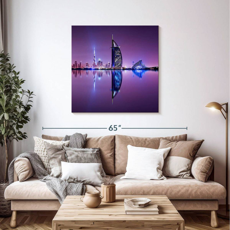 Nicci Dubai Skyscrapers Reflection, 39" H x 39" W