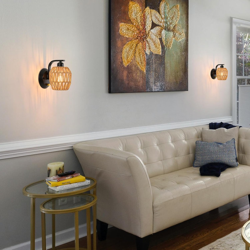 Ensemble de deux appliques murales Boho