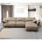 Light Brown Suede Sectional Sofa