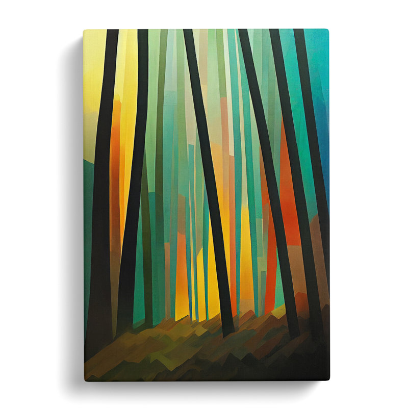 Unusual Forest Abstract - Wall Art, Wrapped Canvas, 50cm H x 35cm W x 3cm D, No Matte