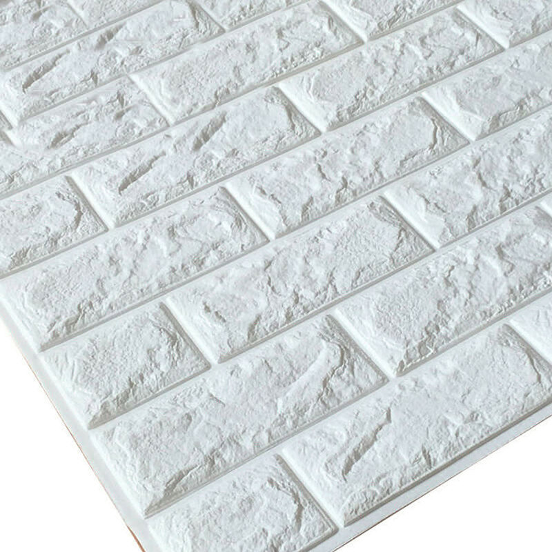 Cris 77cm x 70cm 3D Embossed Satin Self-Adhesive Tile, White